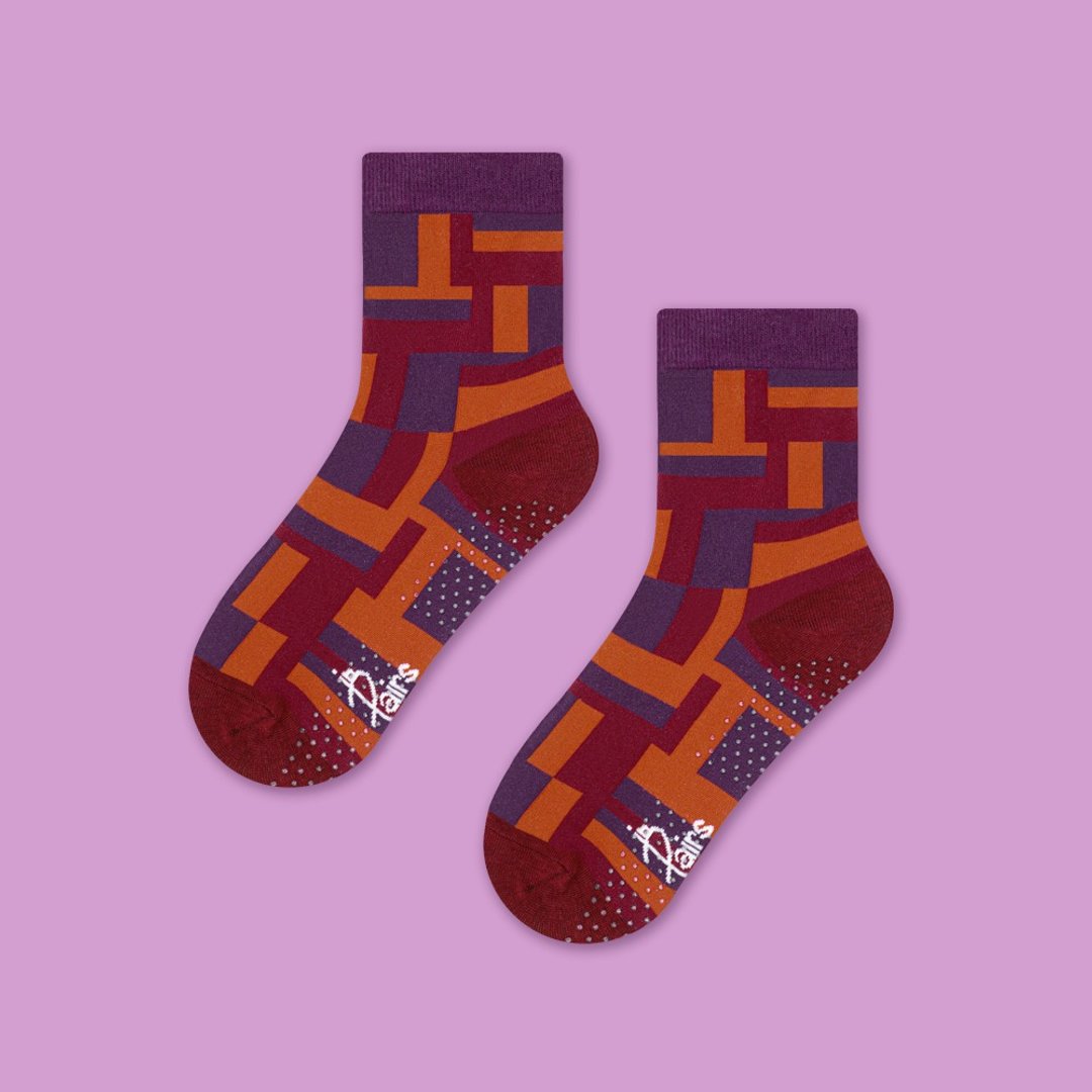 in Pairs | 理性的浪漫中筒袜-紫/童袜 - 袜子 - 棉 多色
