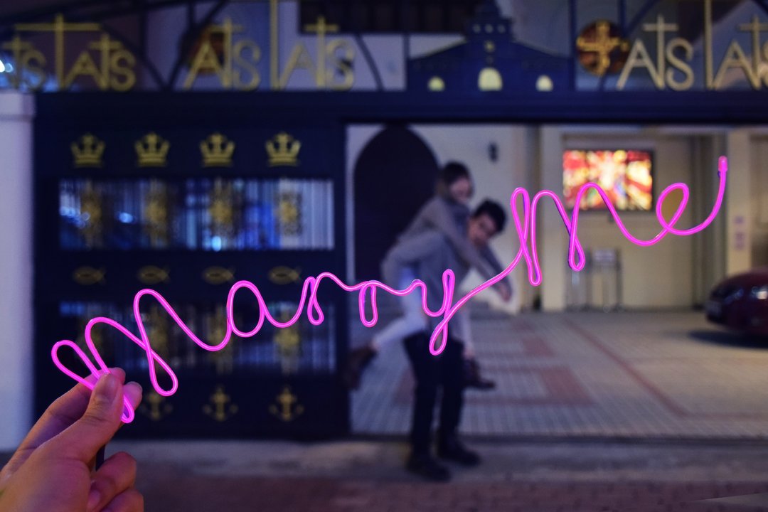 neonlite 定制霓虹文字图案灯 /Marry me/ - 灯具/灯饰 - 纸 粉红色