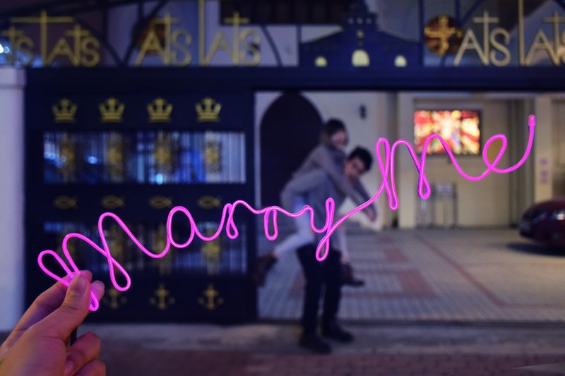 neonlite 定制霓虹文字图案灯 /Marry me/ - 灯具/灯饰 - 纸 粉红色