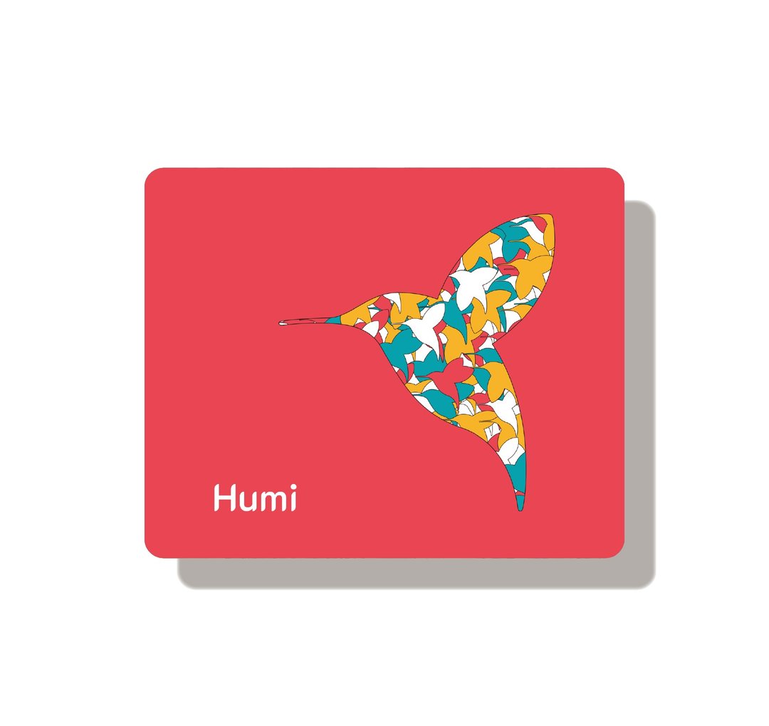 【鼠标垫-Humi经典-花漾千鸟-红 】居家办公疗愈小物//定制化礼物 - 鼠标垫 - 环保材料 红色
