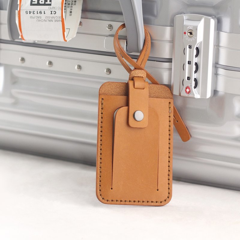 行李吊牌 / 悠游卡夹 -- 驼黄色 - 行李吊牌 - 真皮 橘色