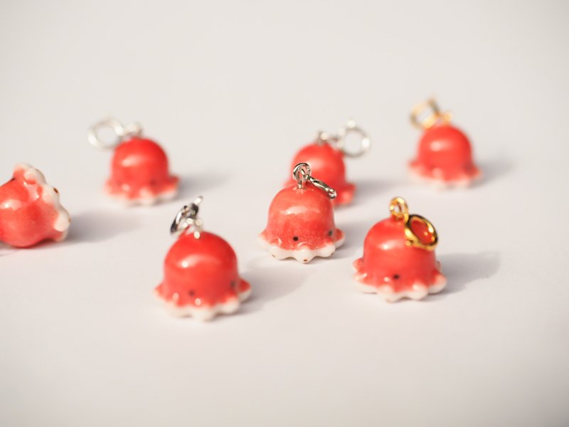 章鱼吊饰 - 其他 - 陶 红色
