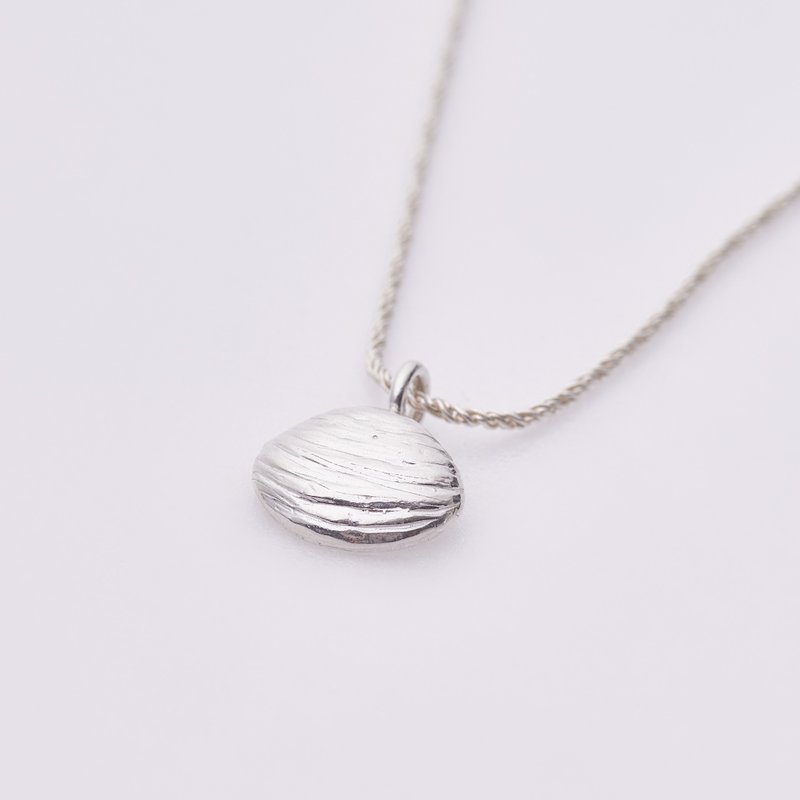 蛤仔纯银长项链 silver clam shell necklace - 项链 - 纯银 
