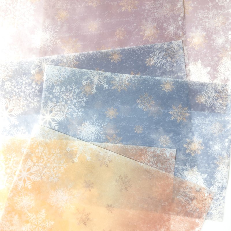 限量不完美雪花结晶描图纸组合 - 纸盒/包装盒 - 纸 