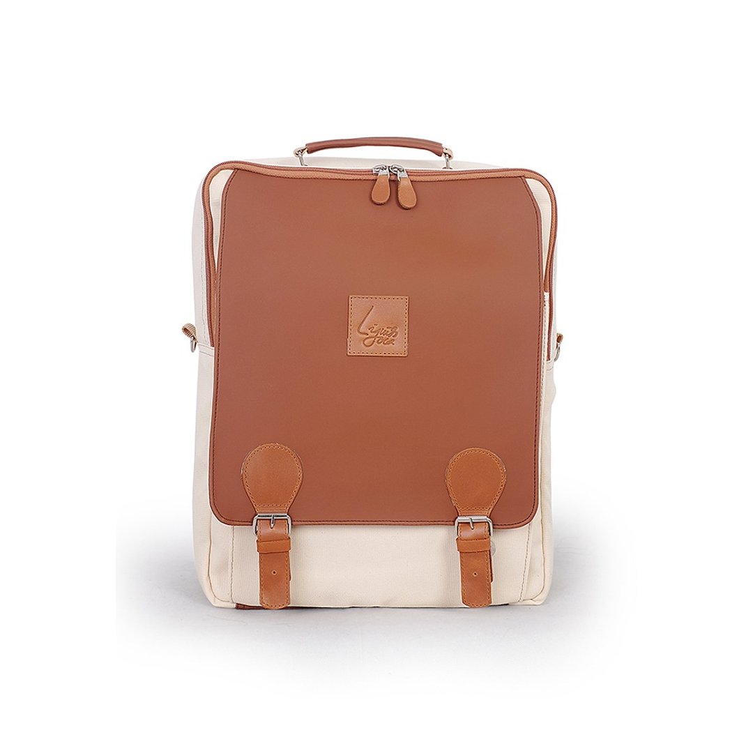 Daypack - Ivory - 电脑包 - 棉 金色