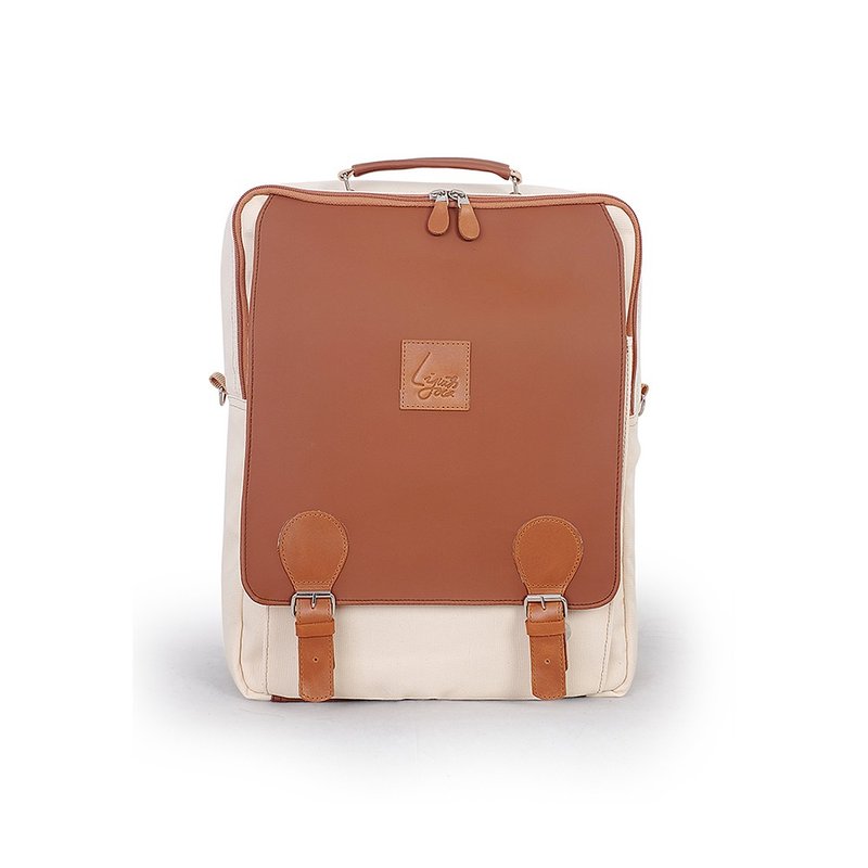 Daypack - Ivory - 电脑包 - 棉．麻 金色