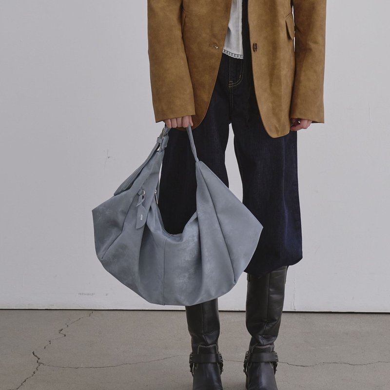 韓國製 MUR Romi hobo bag 手袋/單肩包/上肩袋/手提袋 Denimblue - 侧背包/斜挎包 - 环保材料 