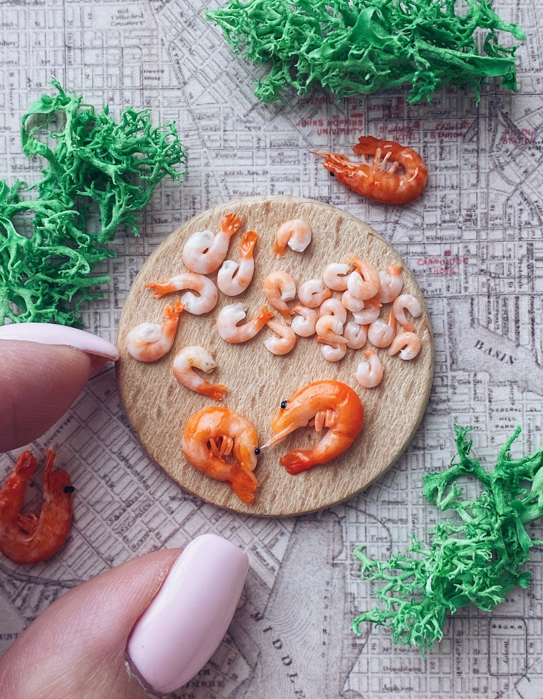 Miniature shrimps. TUTORIAL polymer clay. Mini food. Miniature food. Doll food. - 手工艺教程/工具书 - 其他材质 