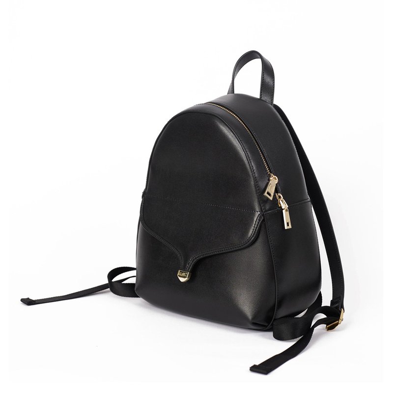 Mojito Backpack  轻身后背包 黑色背囊 日常包 肩背包 植鞣牛皮 - 后背包/双肩包 - 真皮 黑色