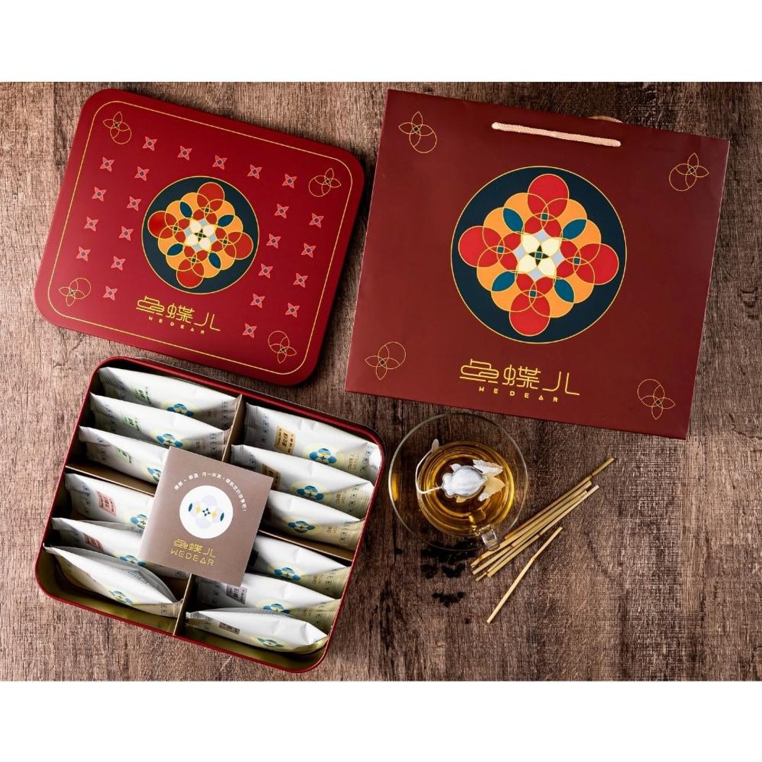 蝶尾金鱼造型茶包-臻爱版礼盒 台湾高山茗茶系列 (12入/盒) - 茶 - 植物．花 