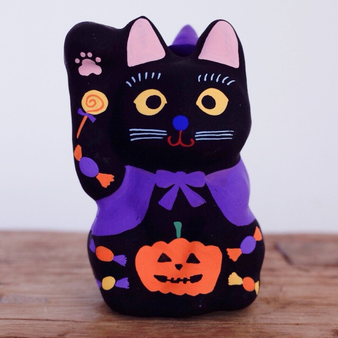 Lucky Cat Halloween pattern right beckoning - 玩偶/公仔 - 纸 