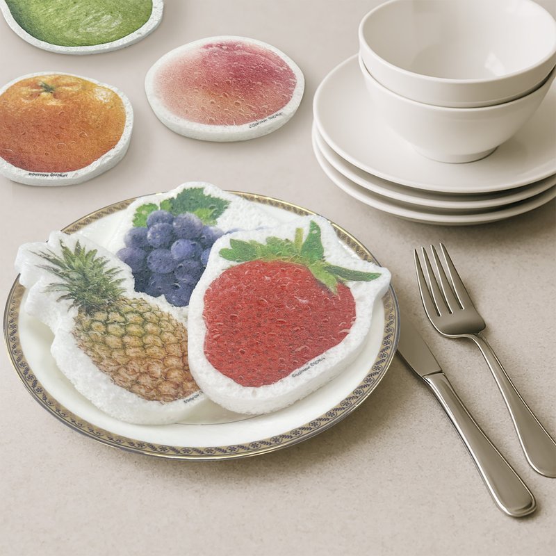 台湾果宝丨环保木浆清洁海绵 / 百洁布 6入组 – 水果礼盒 - 其他 - 其他材质 