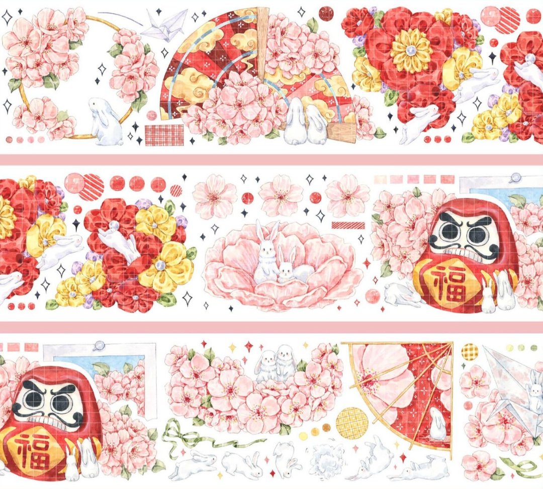 樱花兔 PET 纸胶带 立体镭射 特殊工艺 - 纸胶带 - 其他材质 红色