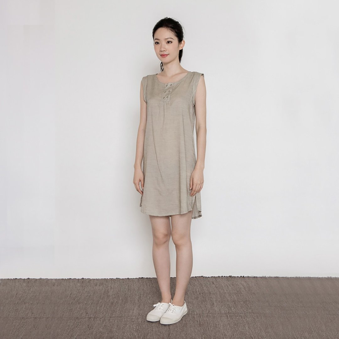 闲适田园休闲背心 Countryside Sleeveless Dress D104 - 洋装/连衣裙 - 棉．麻 多色