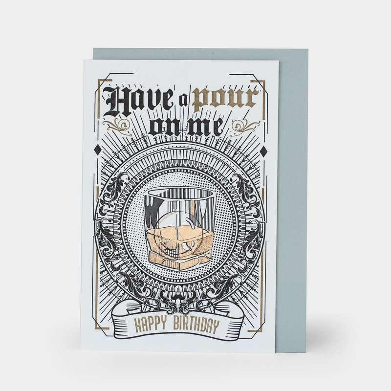 HAVE A POUR ON ME - 卡片/明信片 - 纸 白色