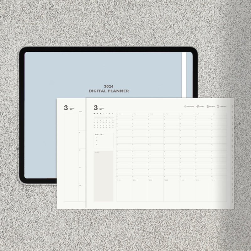 [2024Digital Planner] 周一开始，每周版本。 - 电子手帐及素材 - 其他材质 
