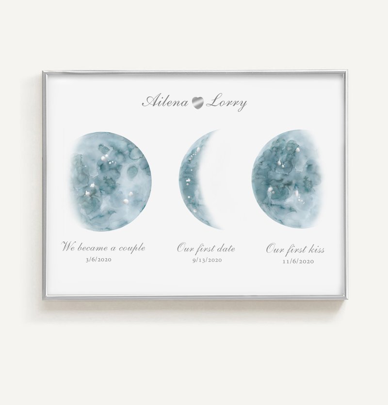 结婚纪念日 客制化礼物 银婚周年纪念 结婚礼物 情侣礼物 - 海报/装饰画/版画 - 纸 