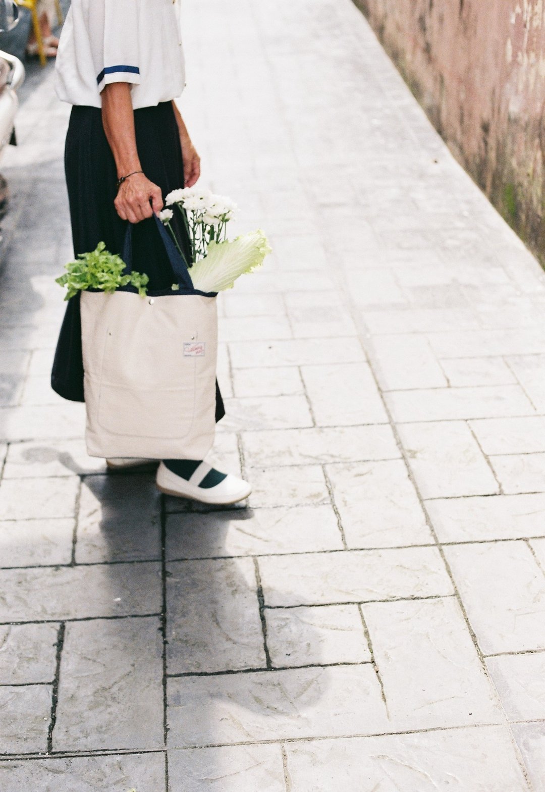 MOMMY TOTE BAG INDIGO - 其他 - 棉 白色