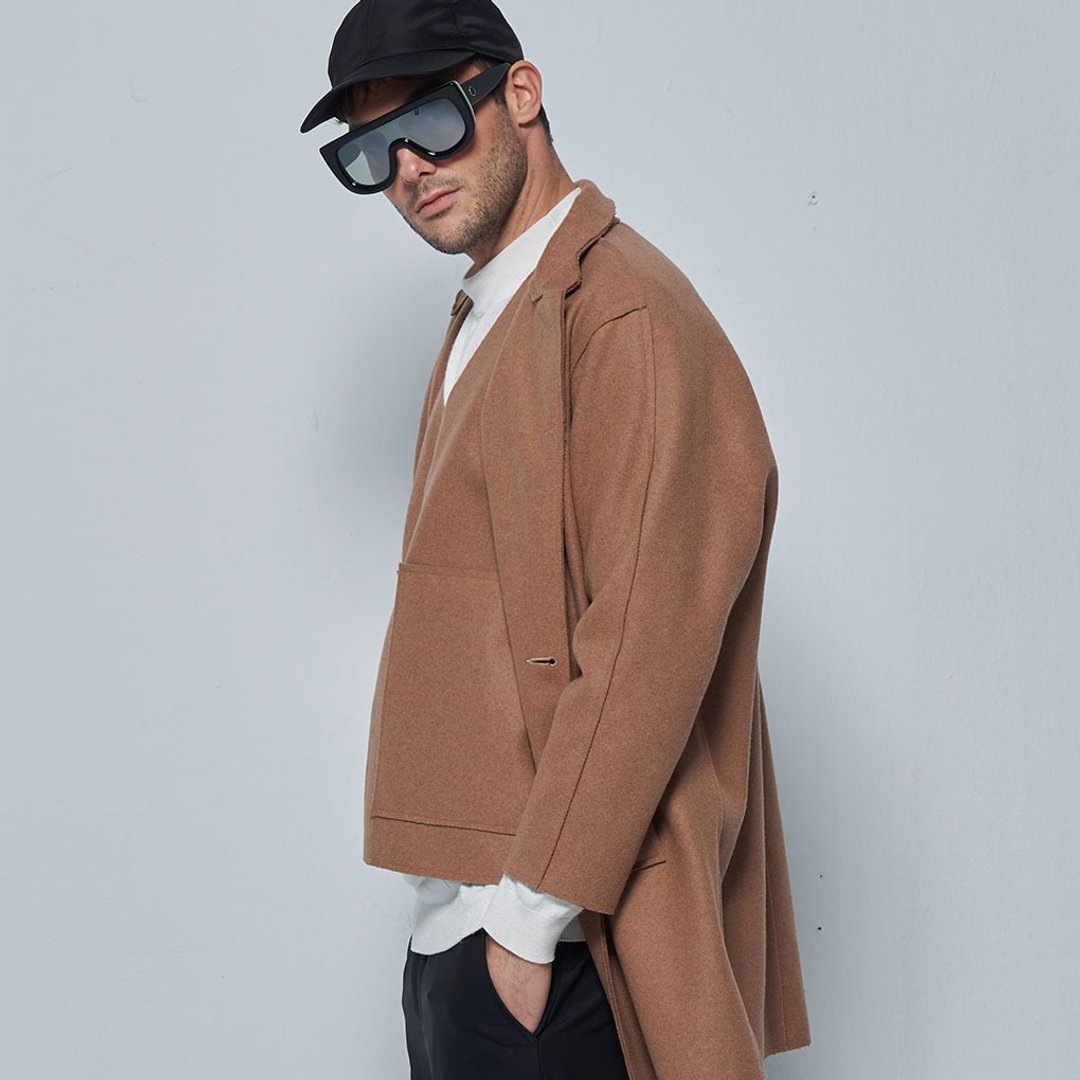 Stone@s Wool Coat In Brown / 驼色 羊毛大衣 外套 - 男装外套 - 羊毛 卡其色