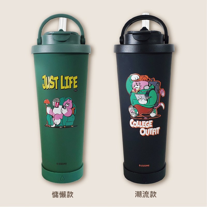 【ZIZONE】提把双饮杯 随行杯 水杯 保温杯 - 保温瓶/保温杯 - 其他金属 黑色