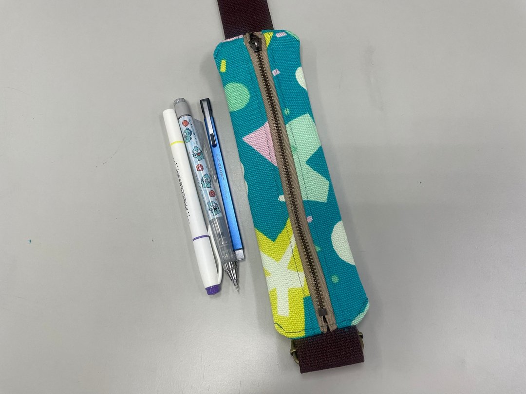 书签笔袋-A4资料簿,A5书籍都能使用 - 铅笔盒/笔袋 - 棉．麻 绿色