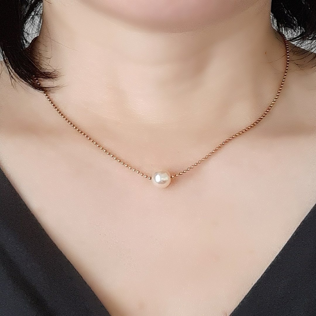 K18 项链 Akoya珍珠 珍珠项链 日本珍珠 pearl necklace 珍珠项链 珍珠项链 진주목걸이 - 项链 - 珍珠 