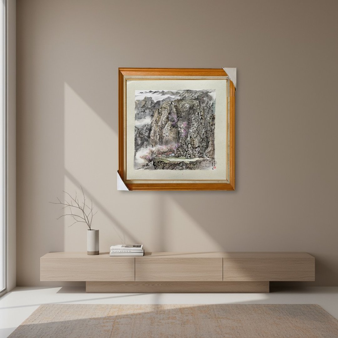 关不住春涧水 水墨设色原作 半生熟宣纸 山水花景挂画 - 海报/装饰画/版画 - 纸 