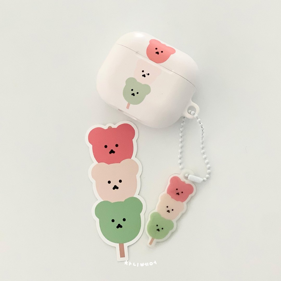 粉彩 Dango AirPods 保护壳 (1,2 / PRO / 3) - 耳机收纳 - 塑料 白色