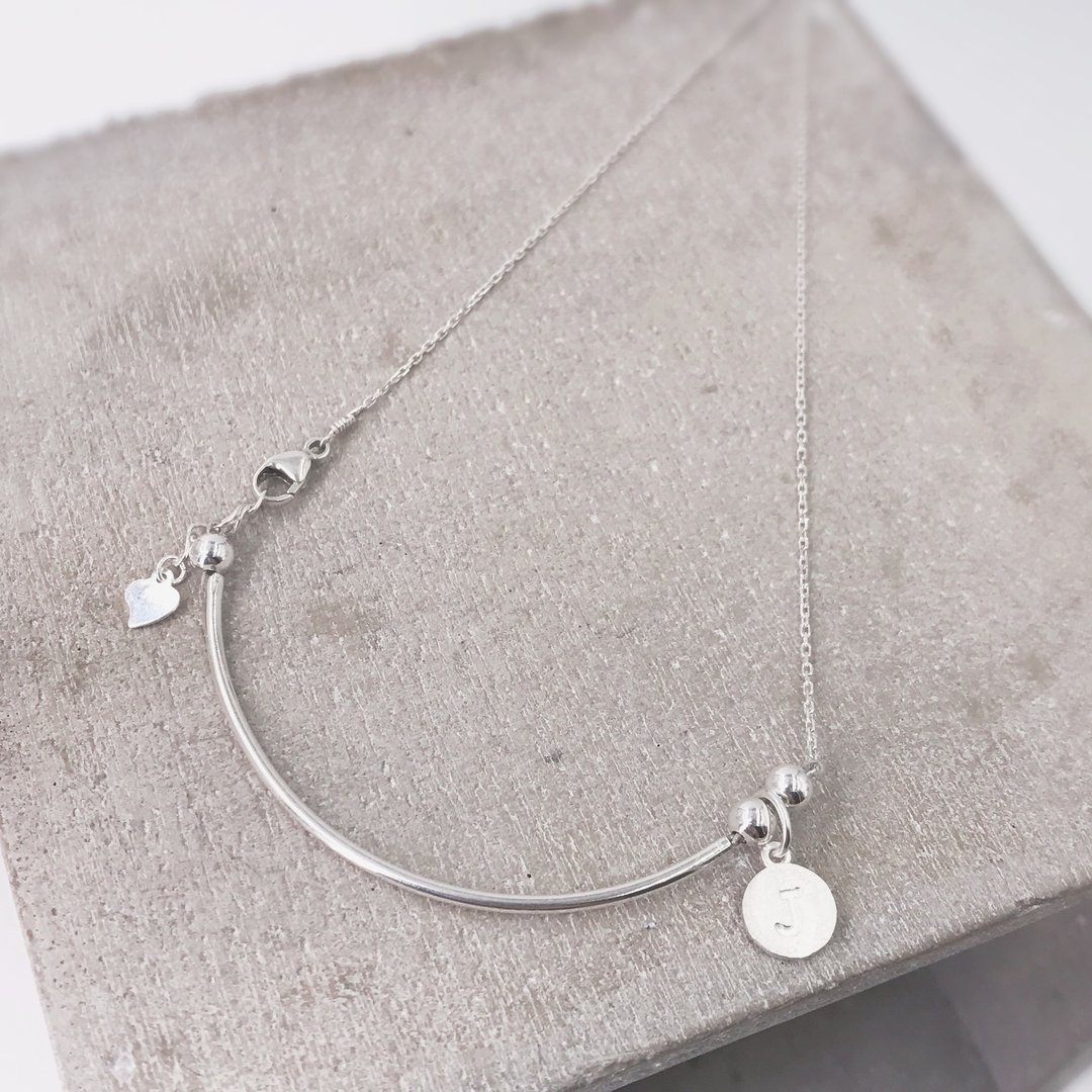 S925纯银  (自订英文字母) - B10010 The Secret Life IV Initial Silver Bracelet $198 - 手链/手环 - 其他金属 