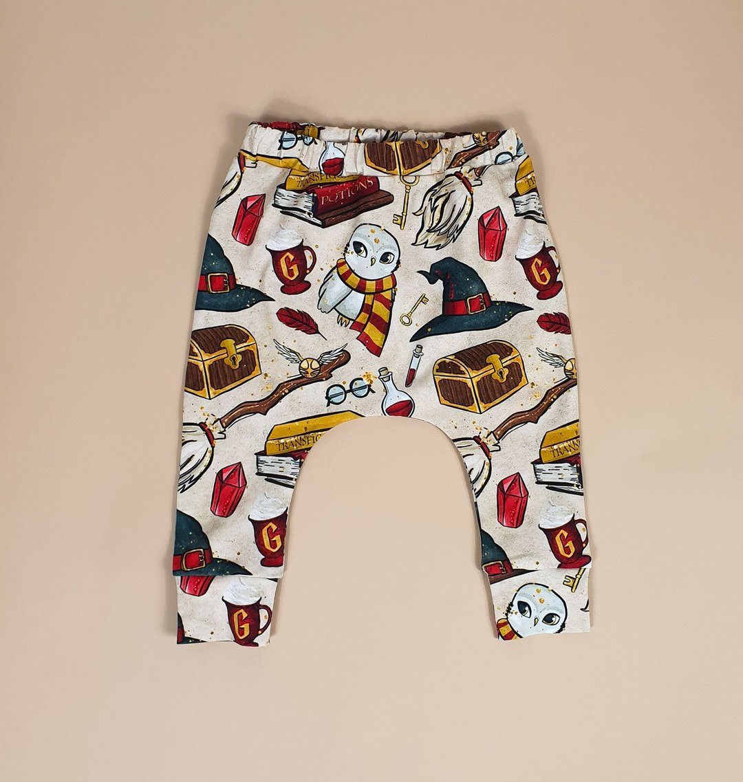 Magic Wizard Beige baby pants, baby pants, baby girl pantst, baby leggings - 童装裤 - 棉 多色