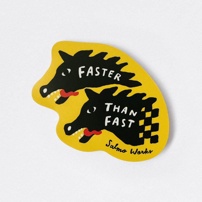 Faster than Fast 比快更快 - 防水贴纸 - 贴纸 - 防水材质 黄色