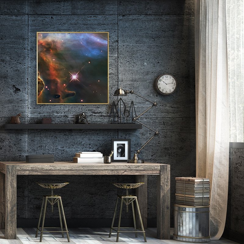 HUBBLE • HH901/902 V - 外太空挂画/NASA/星云/边柜摆设/挂画 - 海报/装饰画/版画 - 棉 蓝色