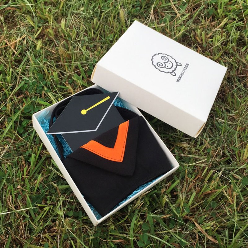 WD 经典毕业饮料提袋【亮丽橘】 - 随行杯提袋/水壶袋 - 棉．麻 橘色