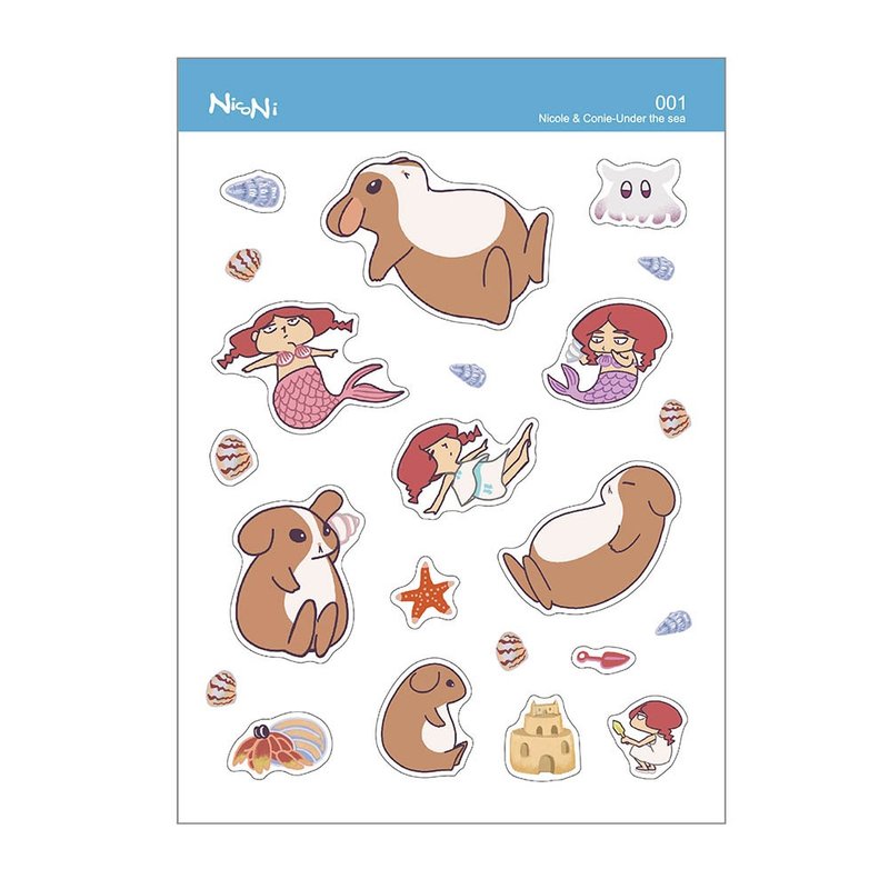 可妮和RED海的贴纸 - 贴纸 - 塑料 透明