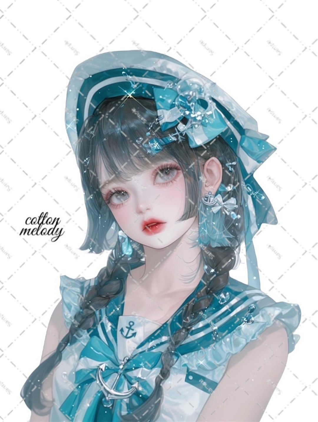 original sticker no.5546 人物贴纸 原创贴纸 人物贴纸 女孩贴纸 原创人物贴纸 - 贴纸 - 纸 