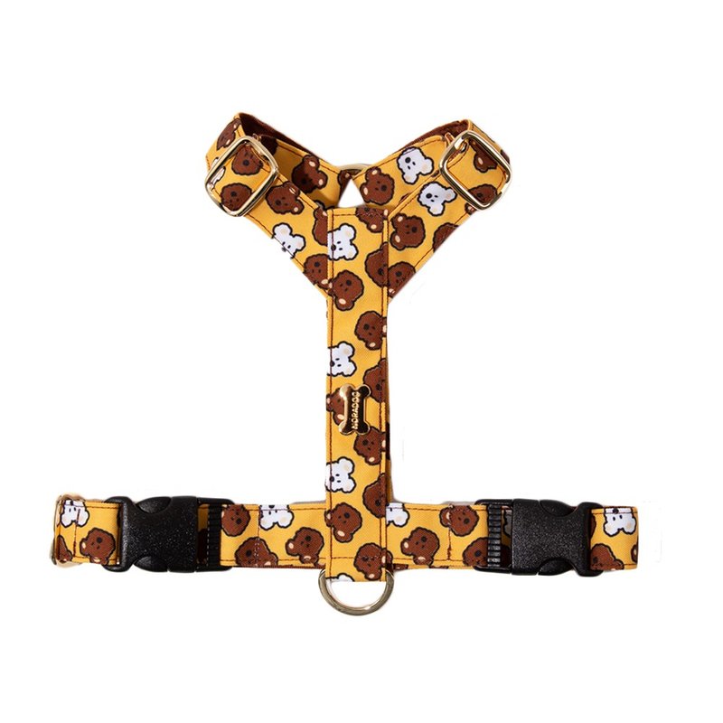 韩国Noradog 狗猫胸背带 H型胸背带-啵啵啾啾 - 项圈/牵绳 - 防水材质 