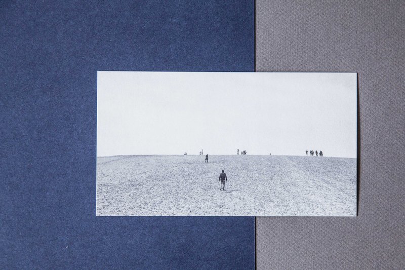 今晚我是手-初次前往腾格里沙漠/关于旅行-影像文字明信片 - 卡片/明信片 - 纸 白色