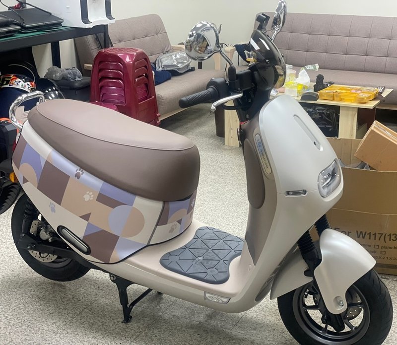 几何图+猫脚印(裸光金) gogoro系列车套 防刮车套 - 其他 - 聚酯纤维 