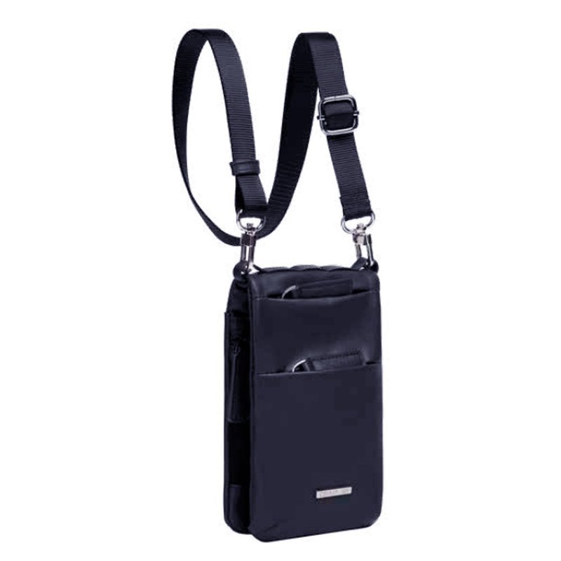 CERRUTI 1881 限量2折 意大利顶级小牛皮手机包 全新专柜展示品 - 侧背包/斜挎包 - 真皮 蓝色