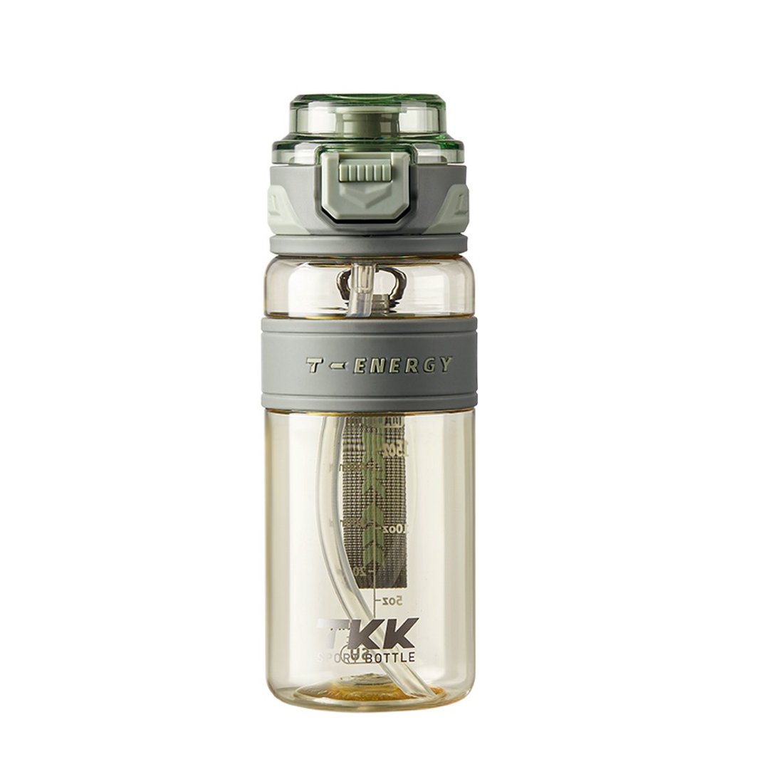 【TKK】铂金级PPSU 手提式运动水壶 800ML-霜蓝灰 - 水瓶/水壶 - 其他材质 灰色