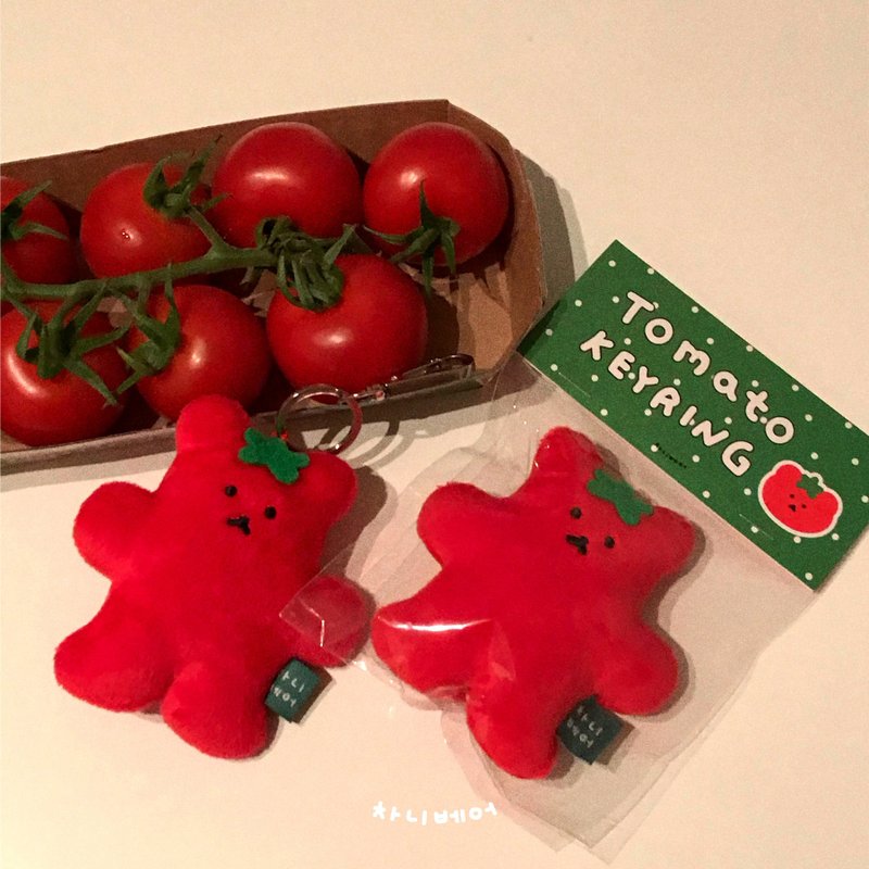 番茄色 Chanibear 钥匙圈 (仅限日本国内运送) - 玩偶/公仔 - 其他人造纤维 红色