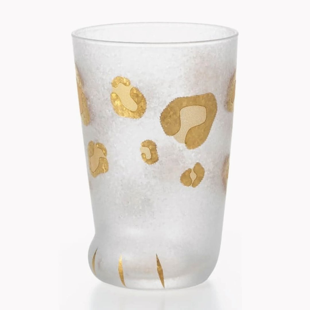 300cc【coconeco正品猫脚杯】日本Aderia金箔虎斑猫脚杯 - 玻璃杯 - 玻璃 金色