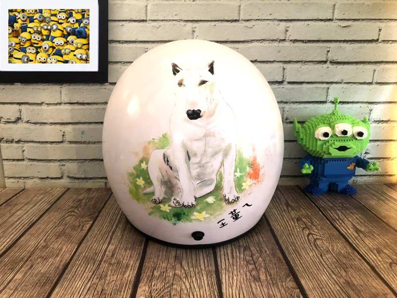 手绘疯 定制化 狗狗 猫猫 安全帽 彩绘 纪念 礼物 生日 情人节 - 订制画像 - 其他材质 多色