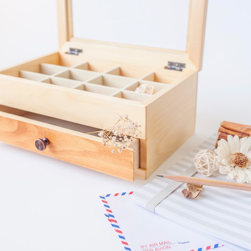 【柚木色 | 简约饰品盒II】手工 原木木盒 饰品盒 生日礼物 收纳 - 收纳用品 - 木头 