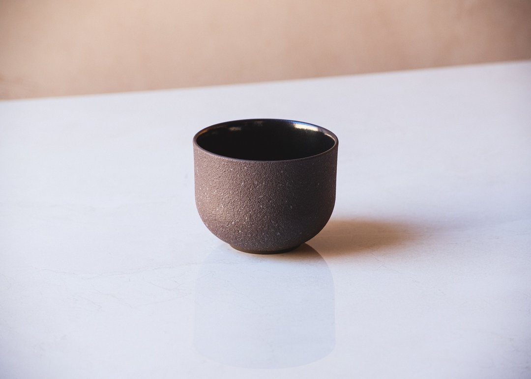 OKKO 黑砂卡布奇诺杯 拉花杯 匠心手作 - 其他杯子 - 陶 黑色