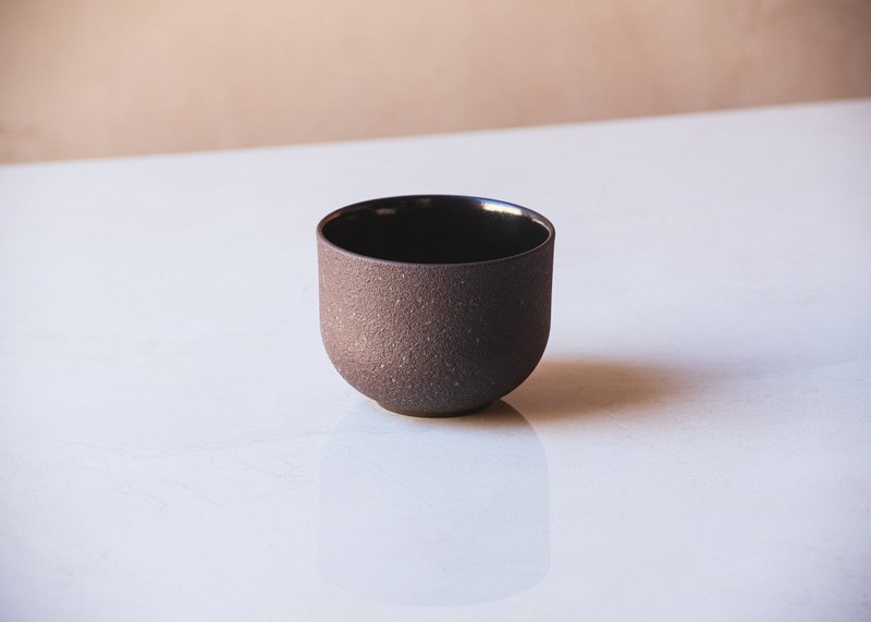 OKKO 黑砂卡布奇诺杯 拉花杯 匠心手作 - 其他杯子 - 陶 黑色
