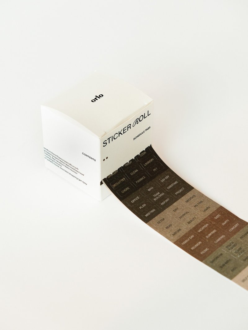 sticker roll・schedule tags - 贴纸 - 纸 卡其色
