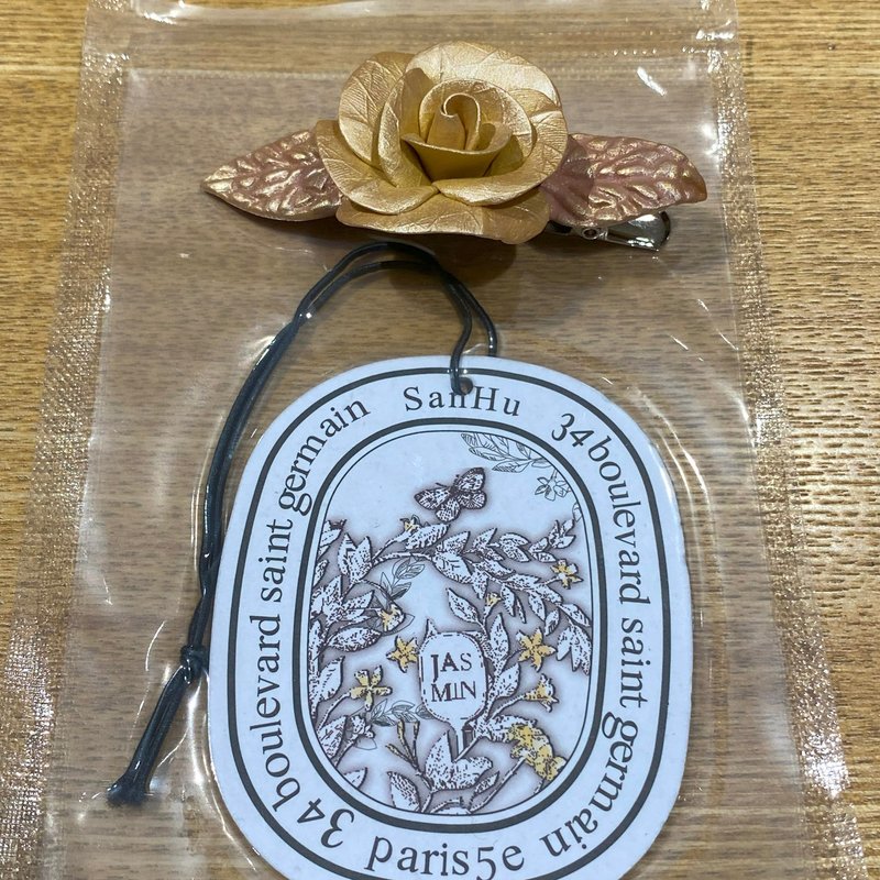 【永恒的爱】日本黏土紫金玫瑰  手工发夹 - 发饰 - 其他材质 