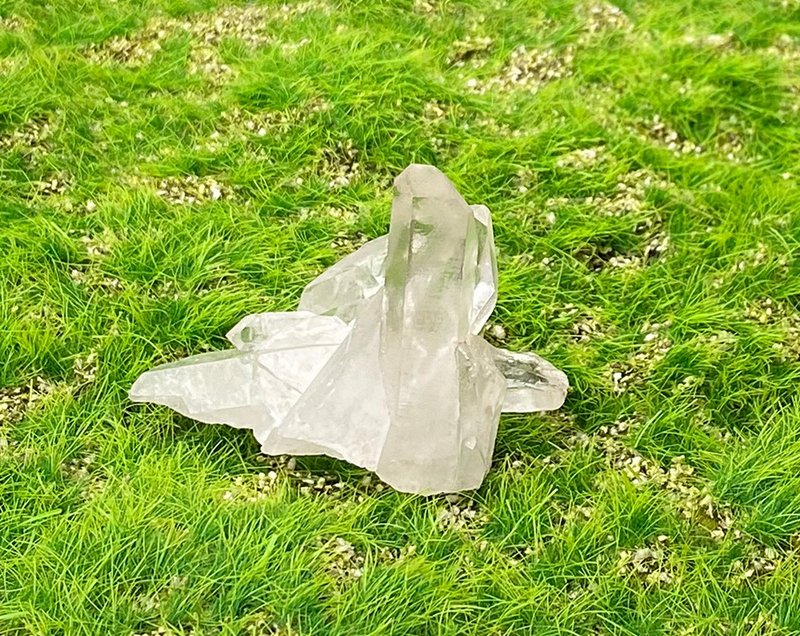 天然原矿冰透可爱小白水晶簇- 家居 办公室 疗愈 摆饰 - 其他 - 水晶 白色