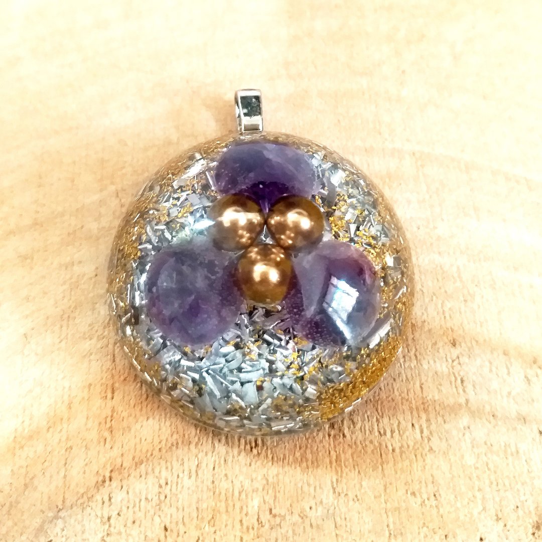 【宇能】宠物奥根吊饰 紫晶 镇定安神 - 订制抱枕/饰品 - 水晶 紫色